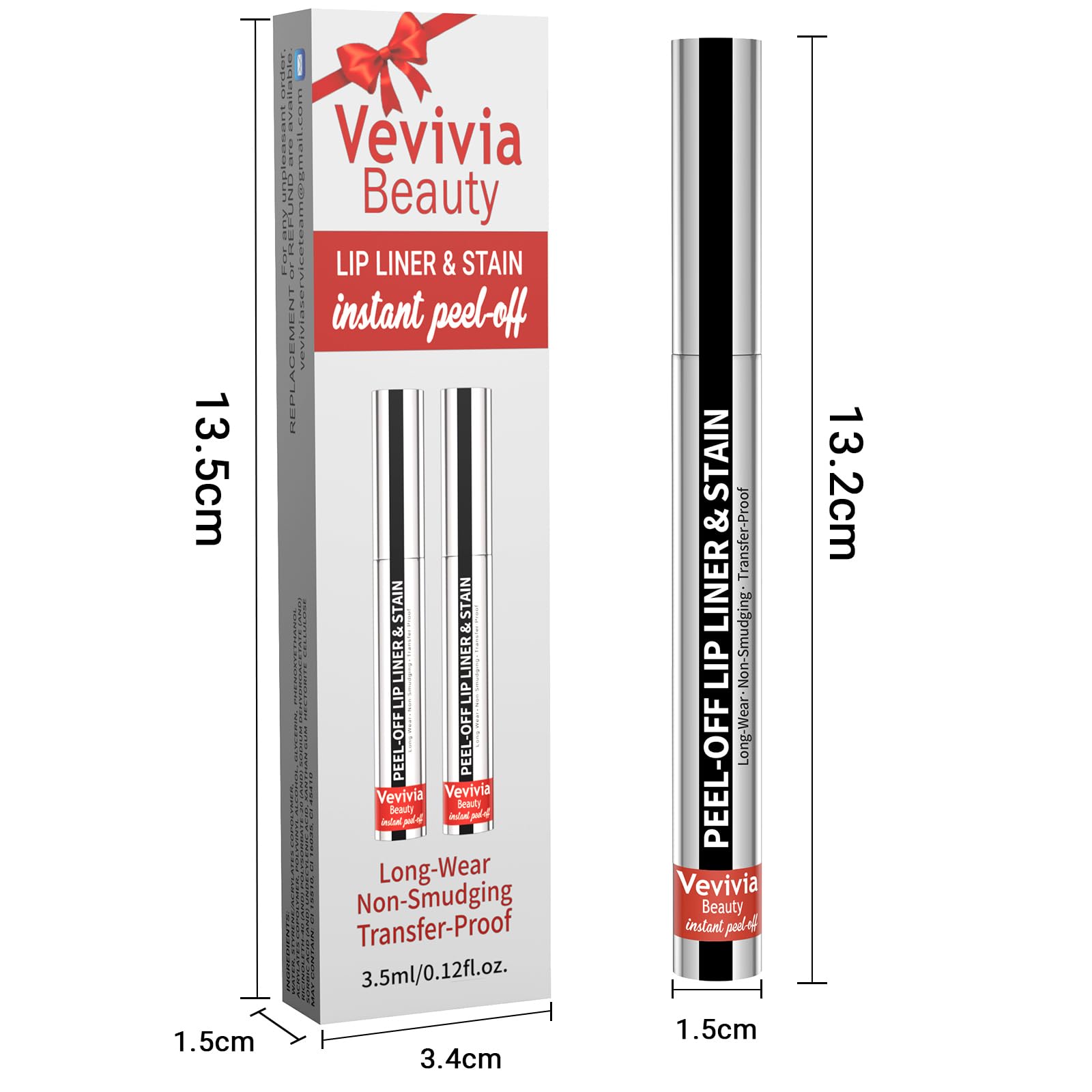 Vevivia Lip Stain Peel Off gift box ready for gifting.