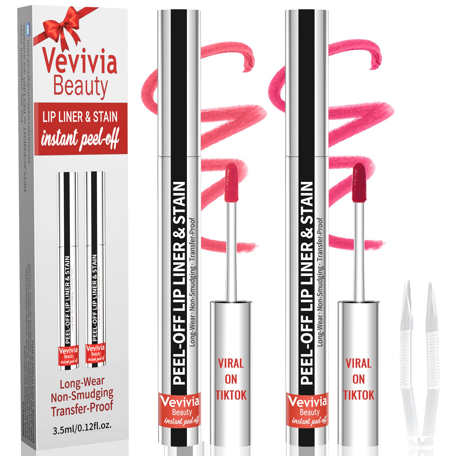 Vevivia Lip Stain Peel Off Nude packaging shown for gifting.