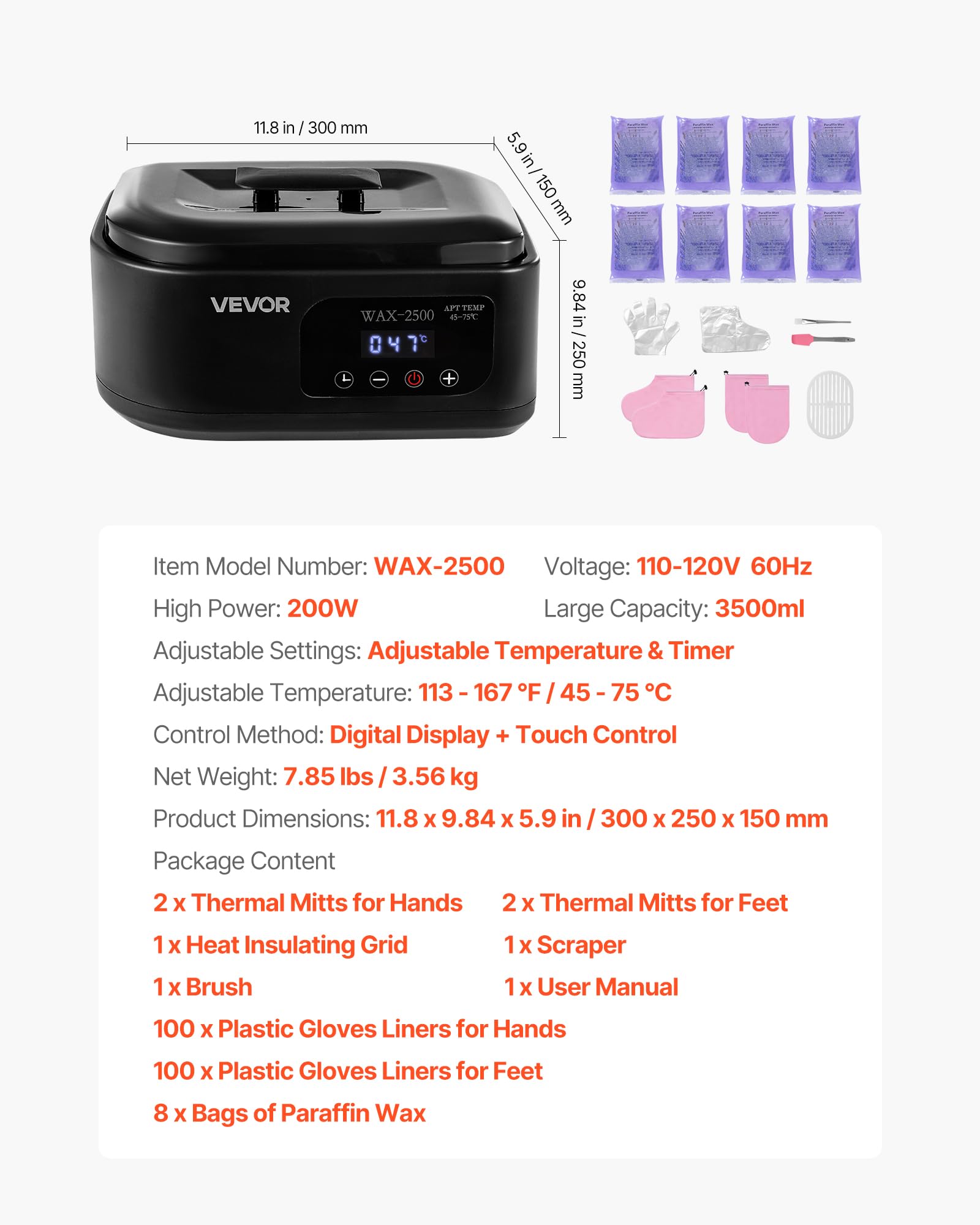 VEVOR paraffin wax liners for feet ready for treatment