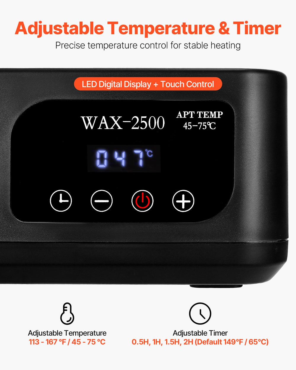 VEVOR paraffin wax machine digital display for precise control