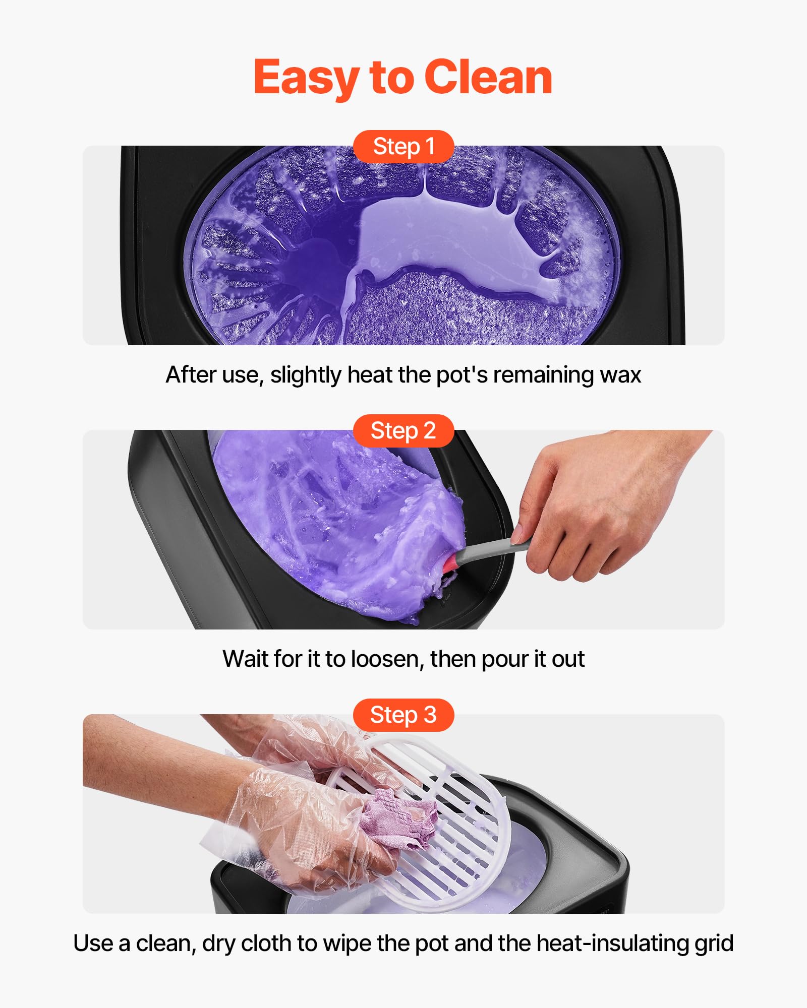 VEVOR paraffin wax machine temperature control with clear readings