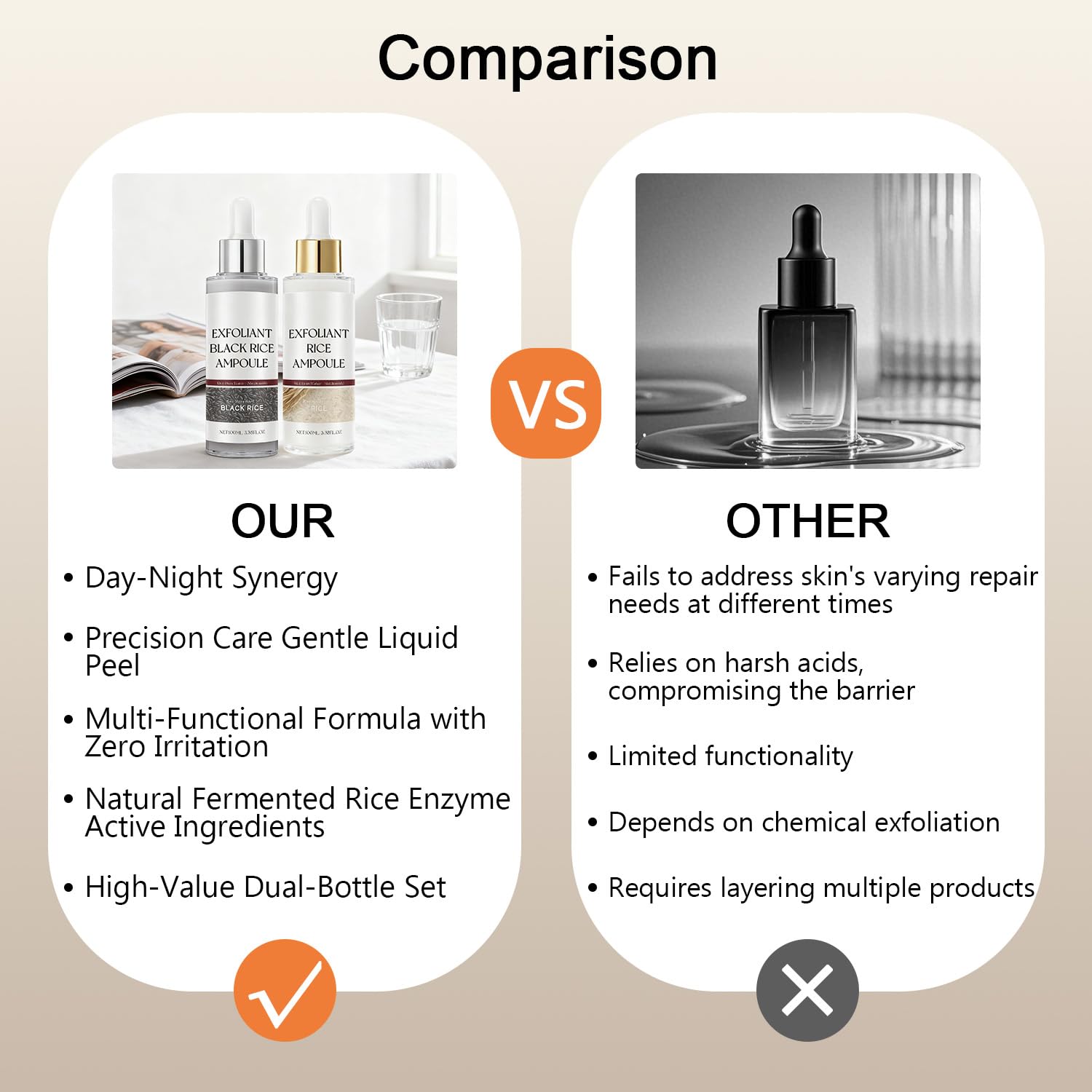 VEYANCO Peel Shot Black Rice Ampoule for overnight nourishment and barrier support