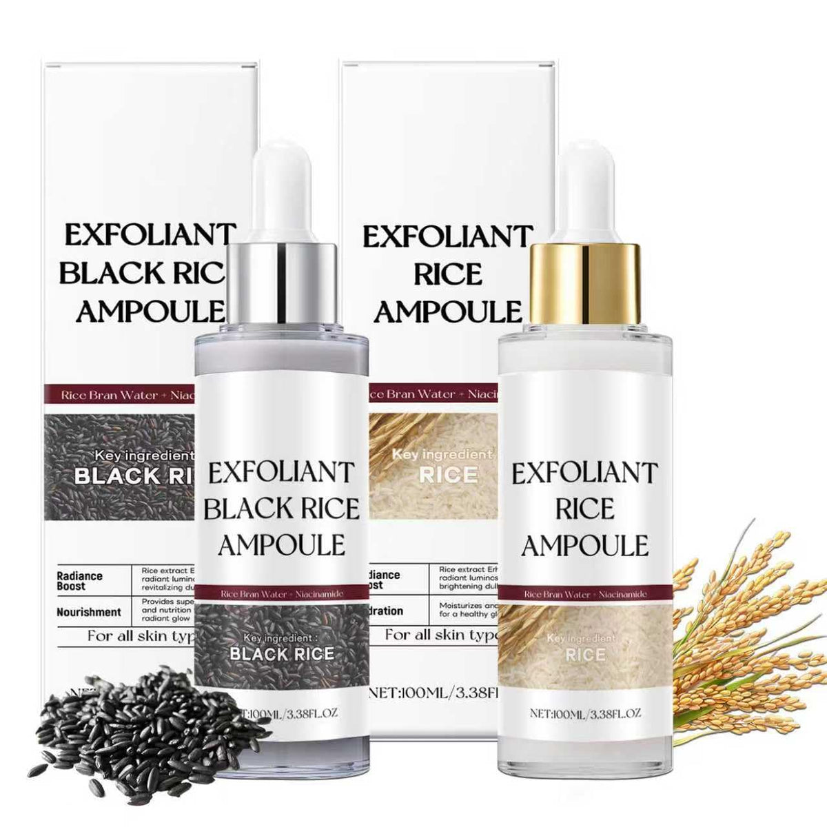 VEYANCO Peel Shot White Rice Ampoule for daily texture refinement and brightness