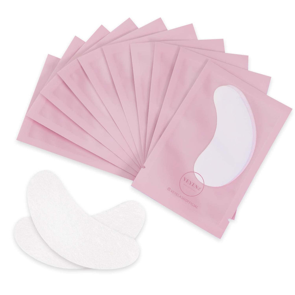 VEYES INC 50-pair packaging image for under-eye gel pads used in lash extensions