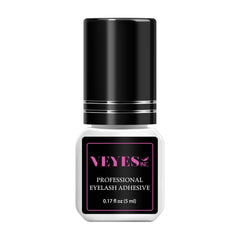 VEYES INC eyelash extension glue bottle showing fast-drying formula for salons.