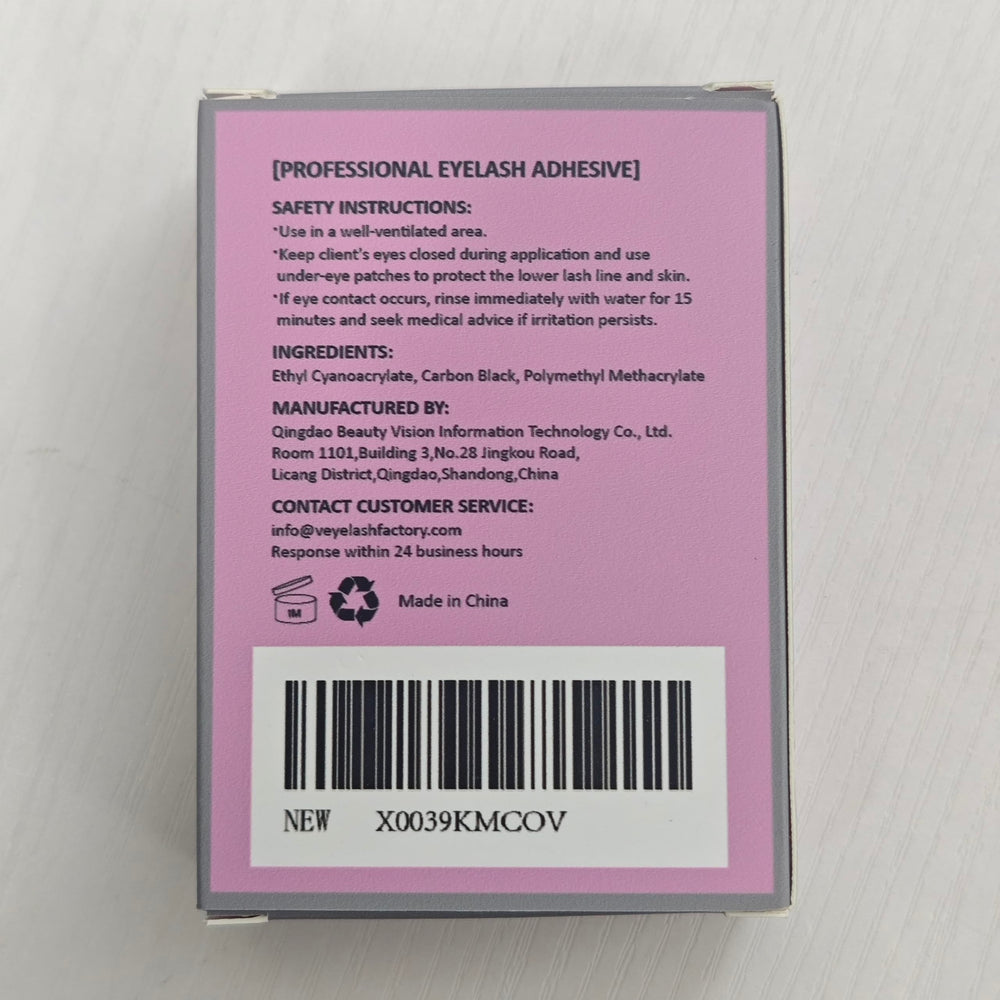 VEYES INC formaldehyde-free lash adhesive focused on safety.