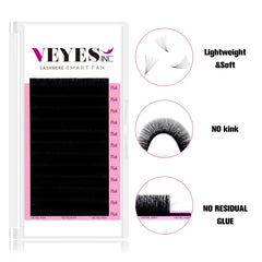 VEYES INC self-fanning lashes in action for efficient lashing.