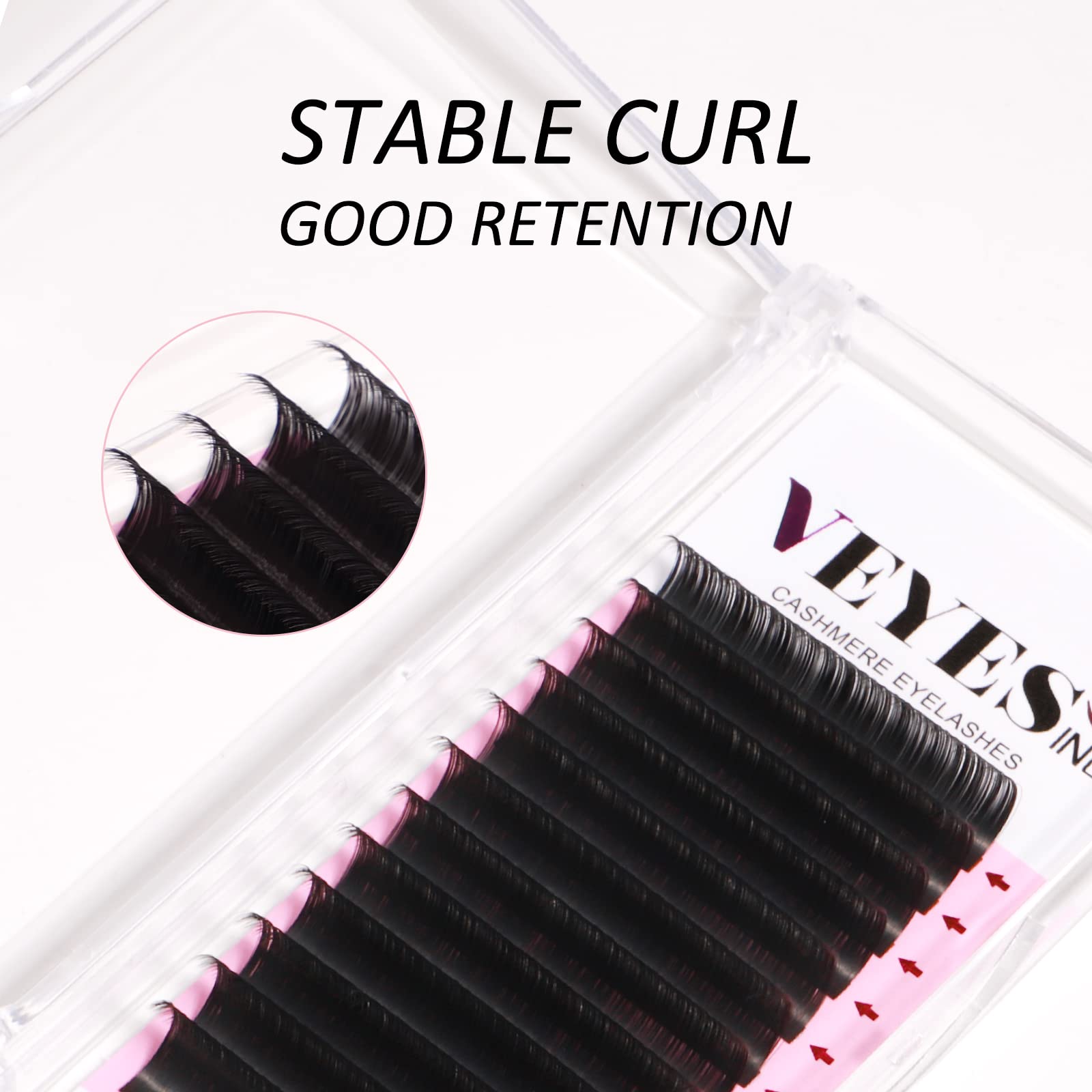 VEYES INC super matte black finish adds depth to the lash look.