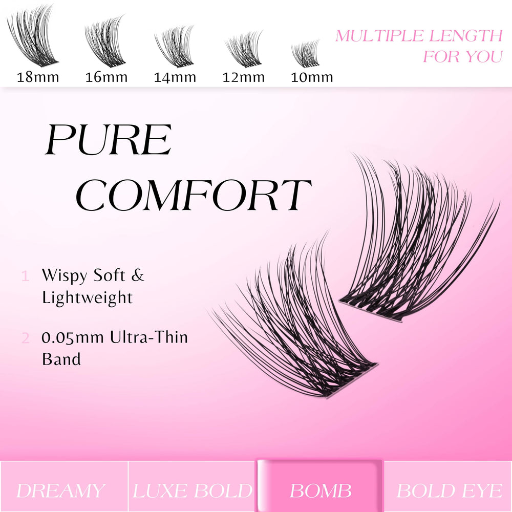 VEYESBEAUTY 4-6 Clusters per Eye for fast, simple application.