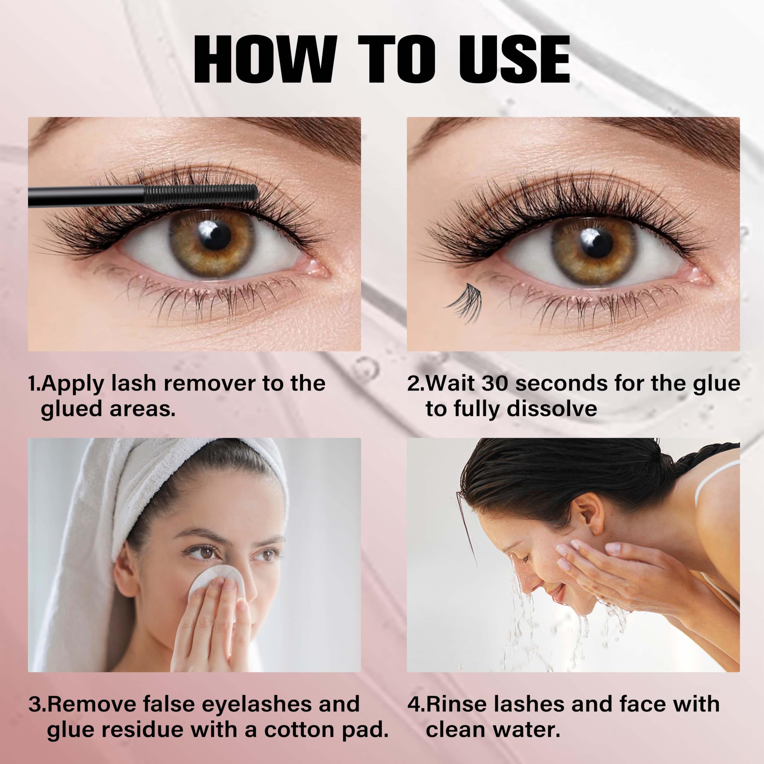 VEYESBEAUTY apply at base of cluster lashes for controlled removal