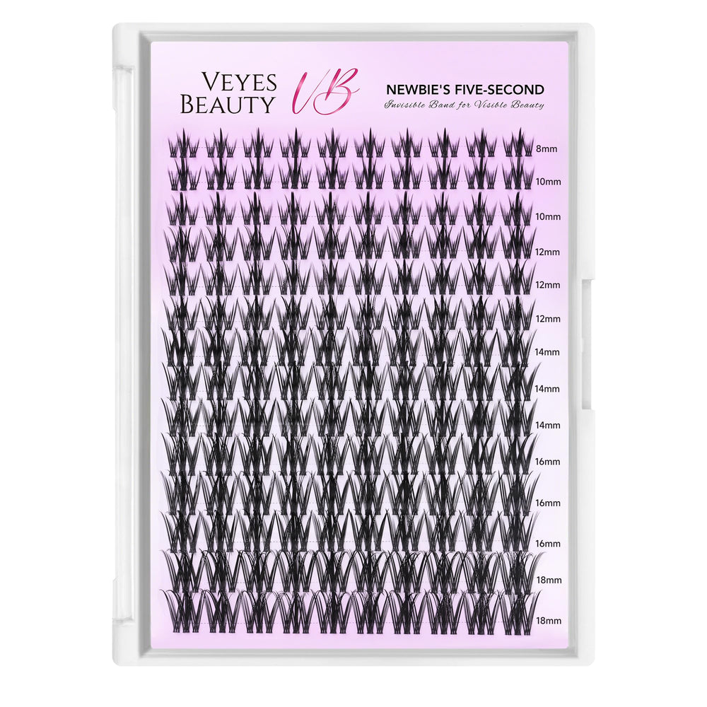 VEYESBEAUTY Camellia lashes 8-18mm mixed lengths for versatile styling.