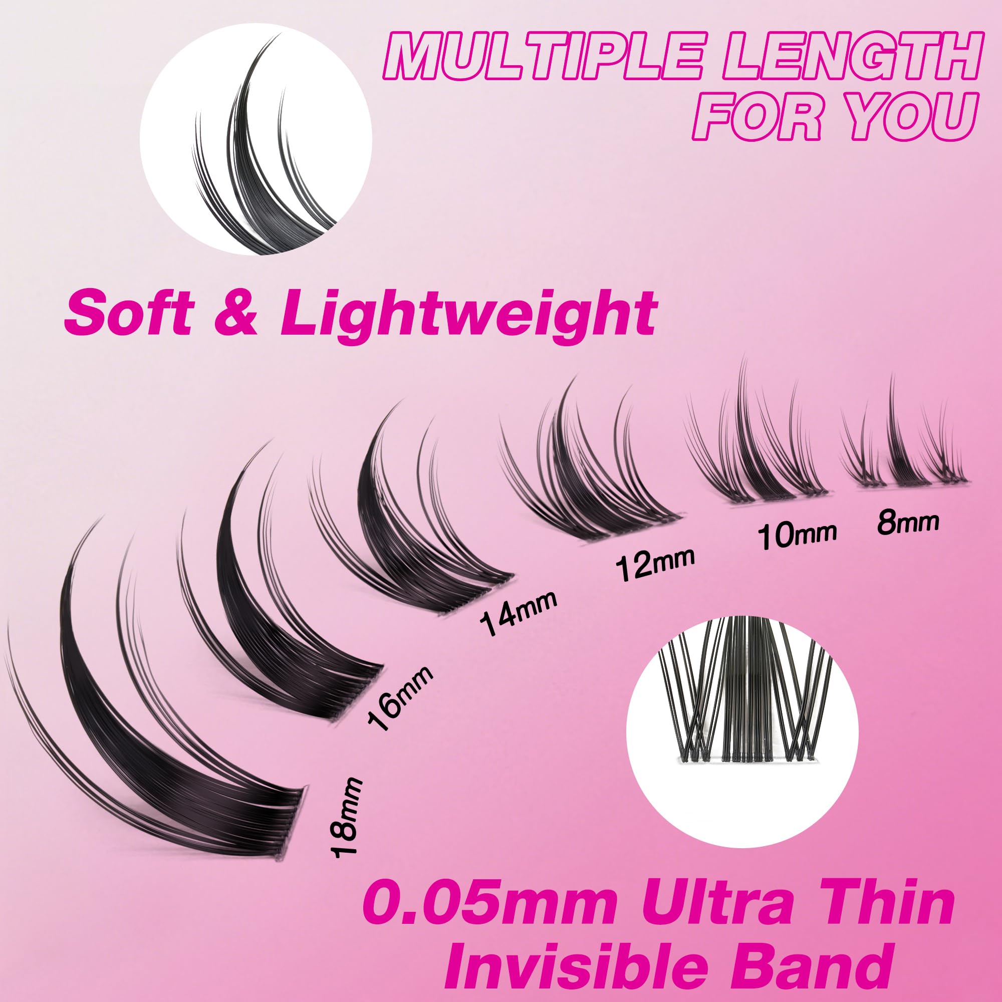 VEYESBEAUTY cluster lashes offer long-lasting wear potential.