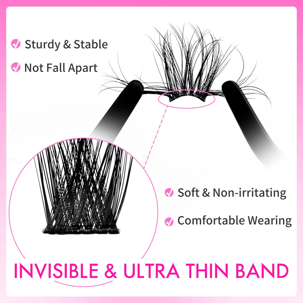 VEYESBEAUTY Invisible band lashes offer comfortable, barely-there wear