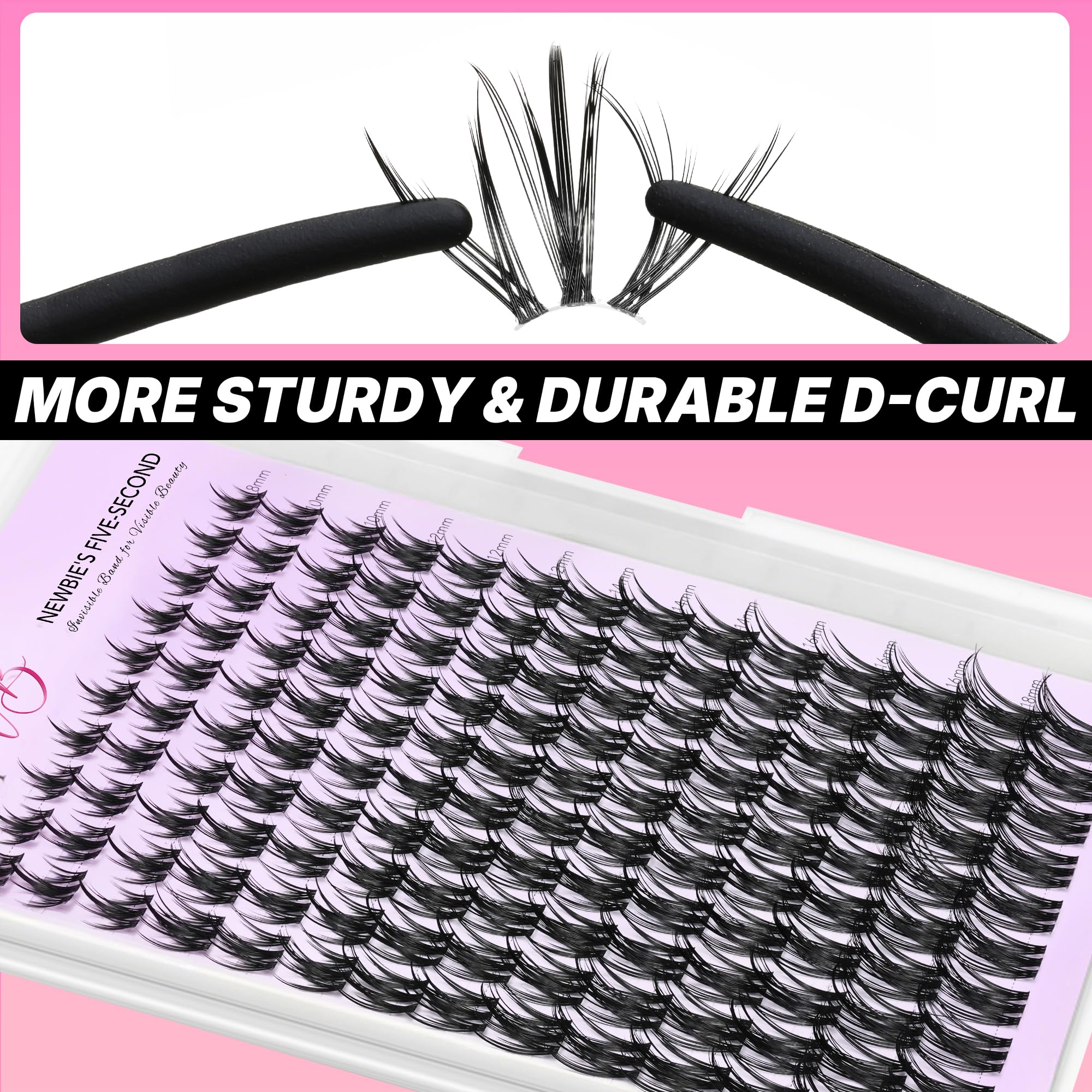 VEYESBEAUTY lash applicator and bond kit for precise cluster placement.