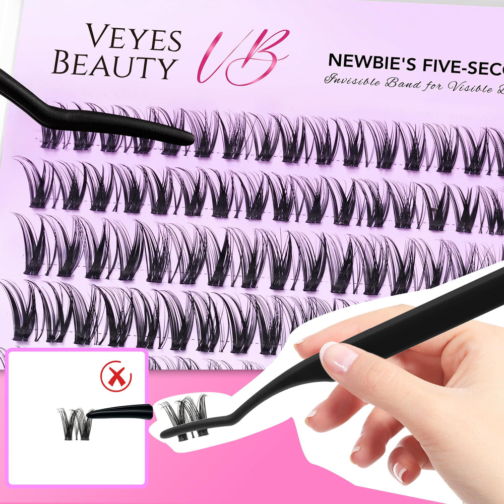 VEYESBEAUTY Lash applicator tool pictured for precise placement.