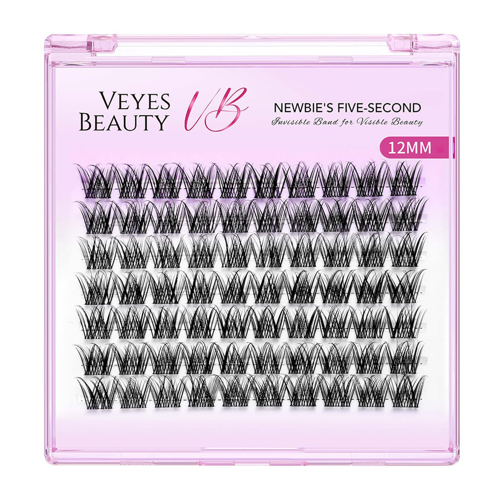 VEYESBEAUTY Lash Clusters application demonstrating quick placement with a tool for newbie-friendly results.