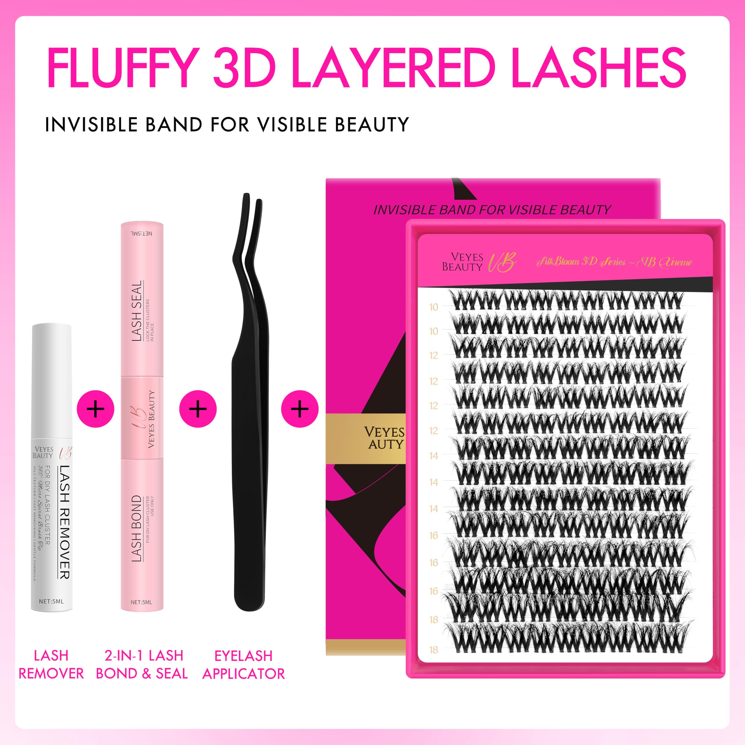 VEYESBEAUTY lash bands are thin and soft for comfortable wear