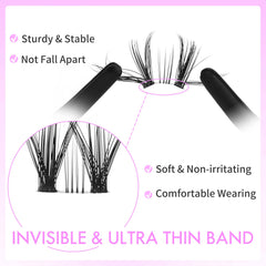 VEYESBEAUTY Lash Clusters Newbie five-second method for quick looks.