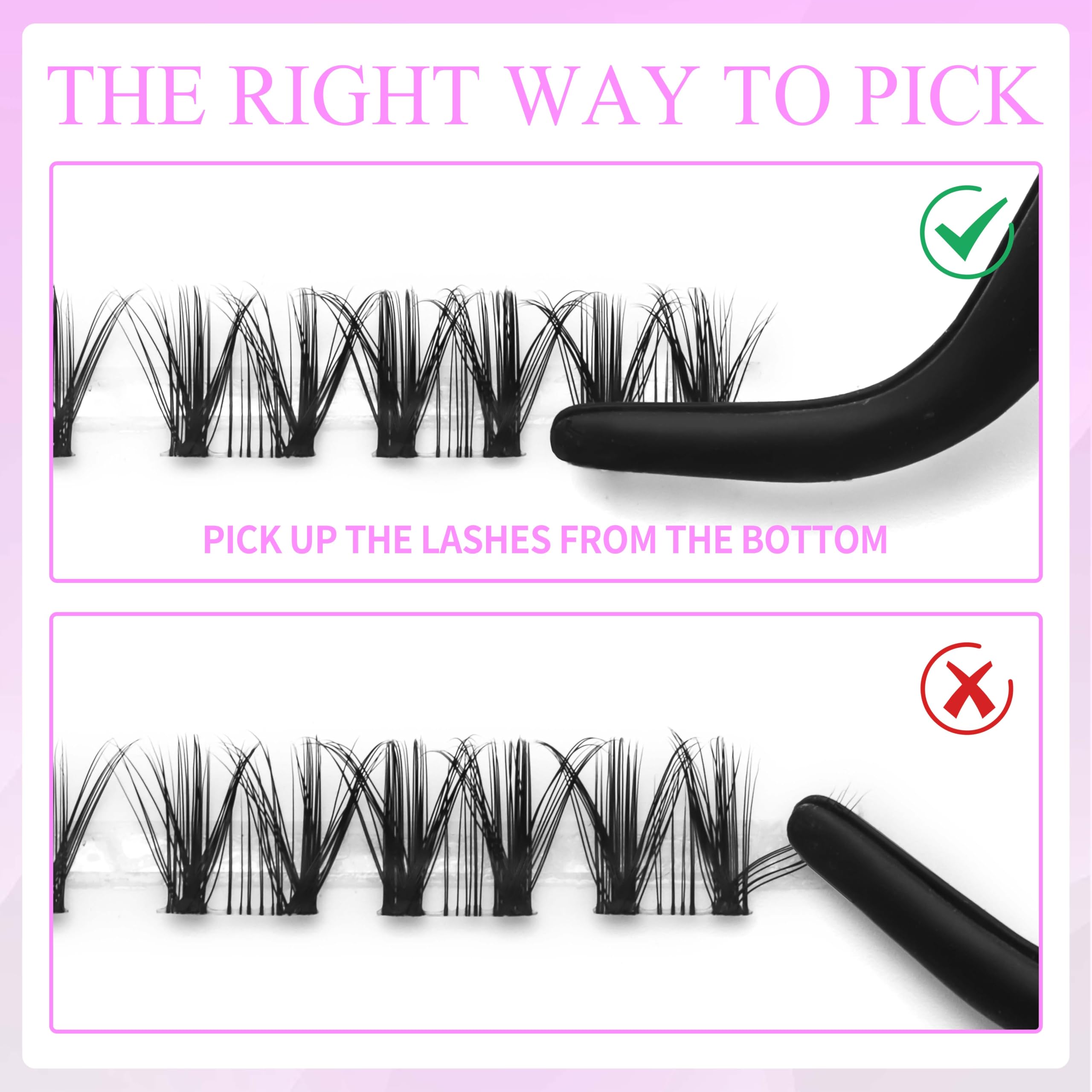 VEYESBEAUTY Lash Clusters Self-application kit for DIY lashes.
