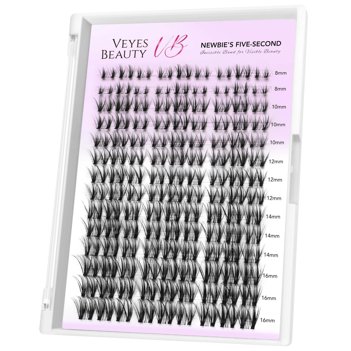 VEYESBEAUTY Lash Clusters with a thin band for easy, comfortable application.