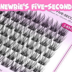 VEYESBEAUTY Lash Clusters tray 12mm highlights single-length LuxeBold lashes for balanced styling.