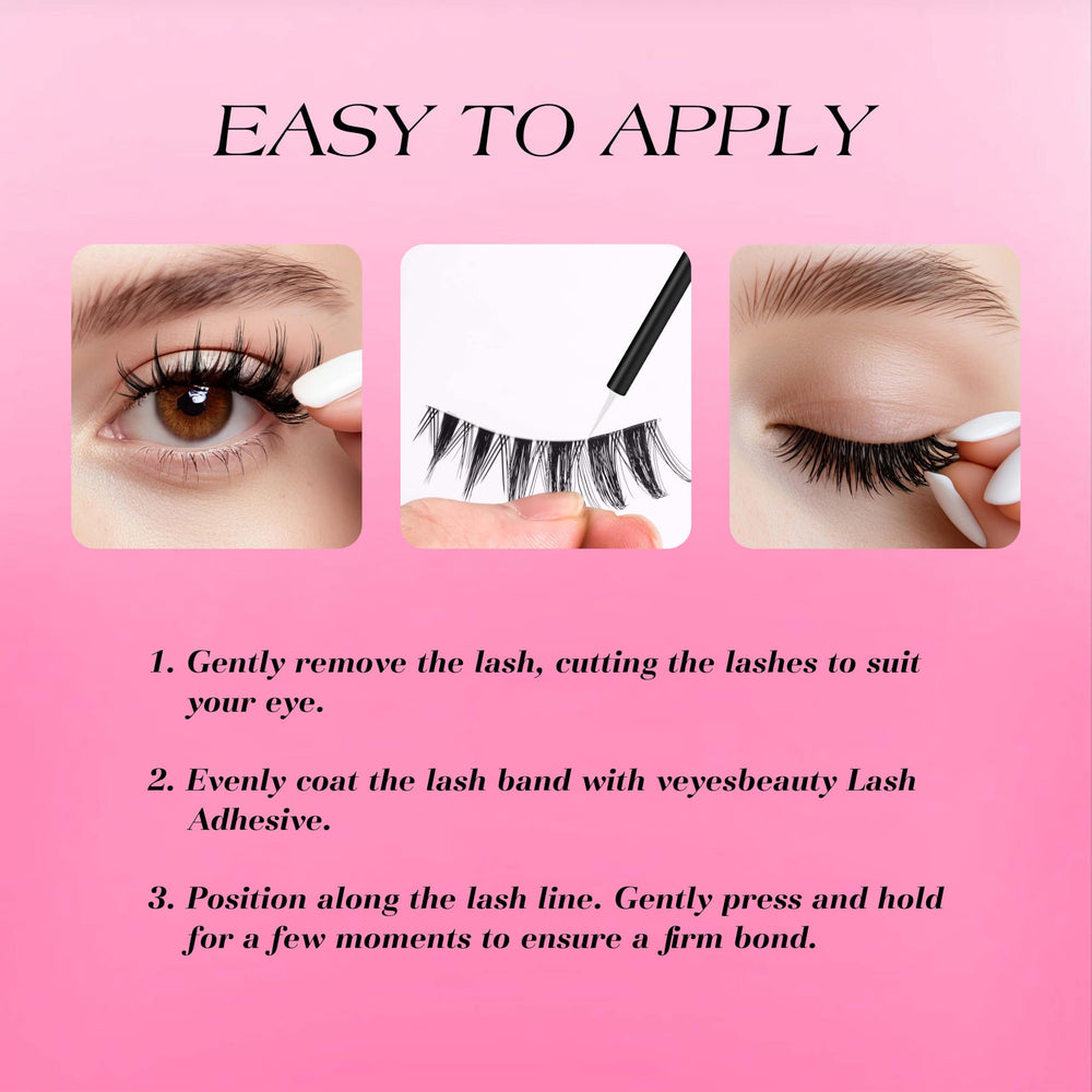 VEYESBEAUTY cruelty-free lashes suitable for daily glam