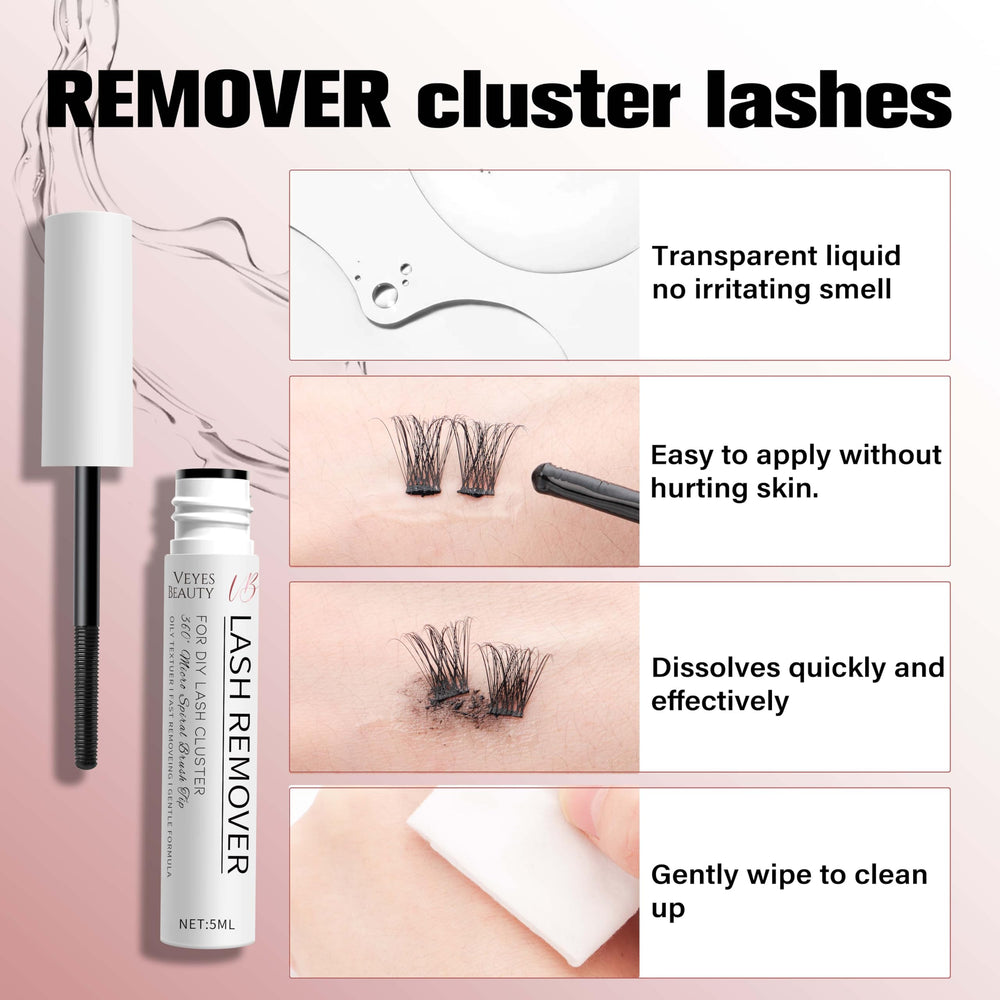 VEYESBEAUTY mild formula eyelash remover safe for sensitive eyes