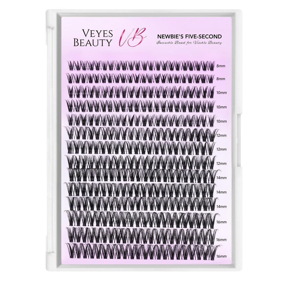 VEYESBEAUTY Mixed-length tray offers versatile styling options for different eye shapes.