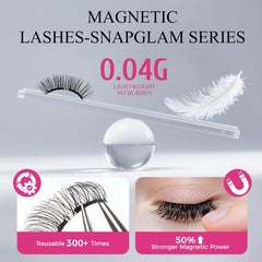 VEYESBEAUTY Moonlit Lashes on eye close-up showing natural look and magnetic hold