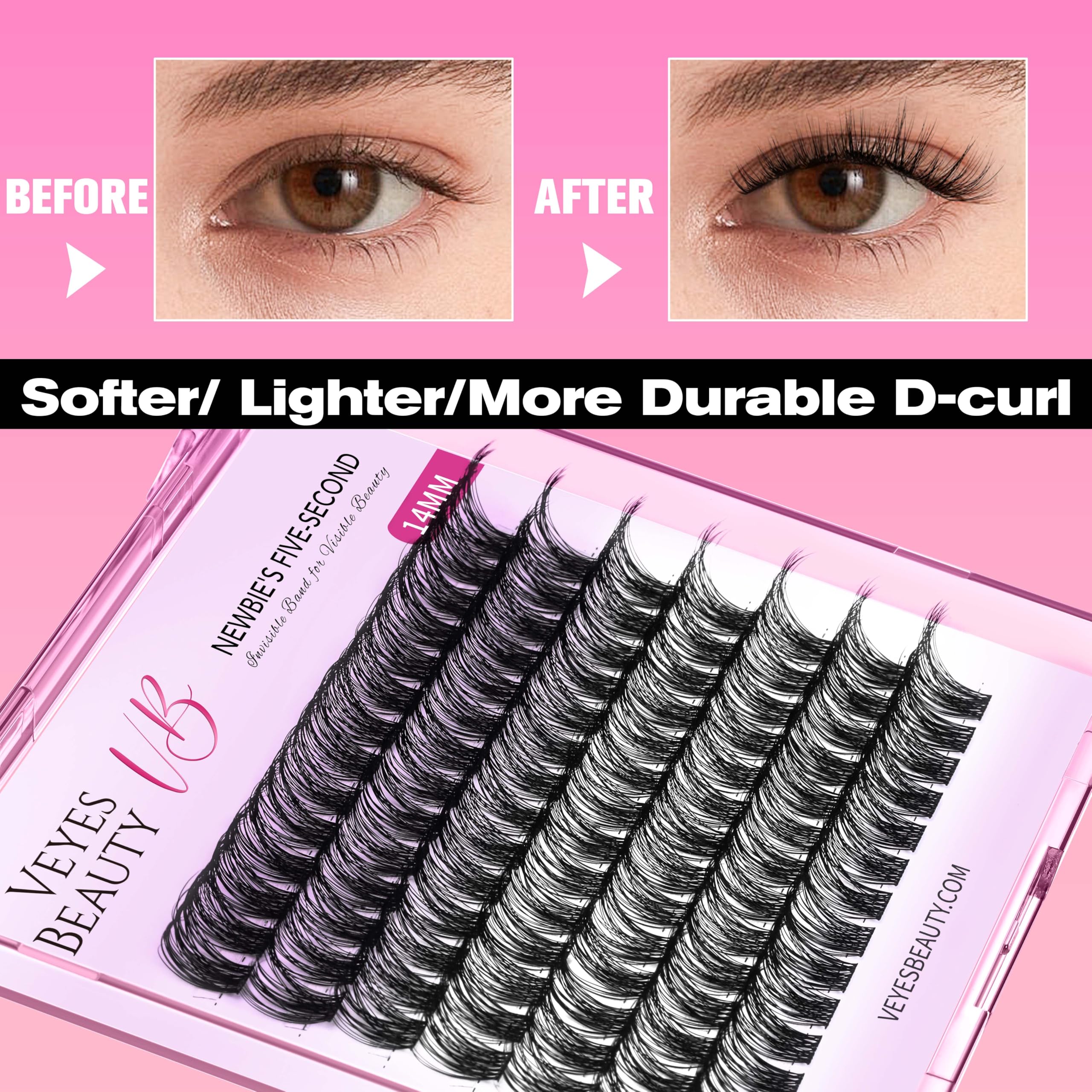 Newbie-friendly five-second series close-up for quick lash enhancement