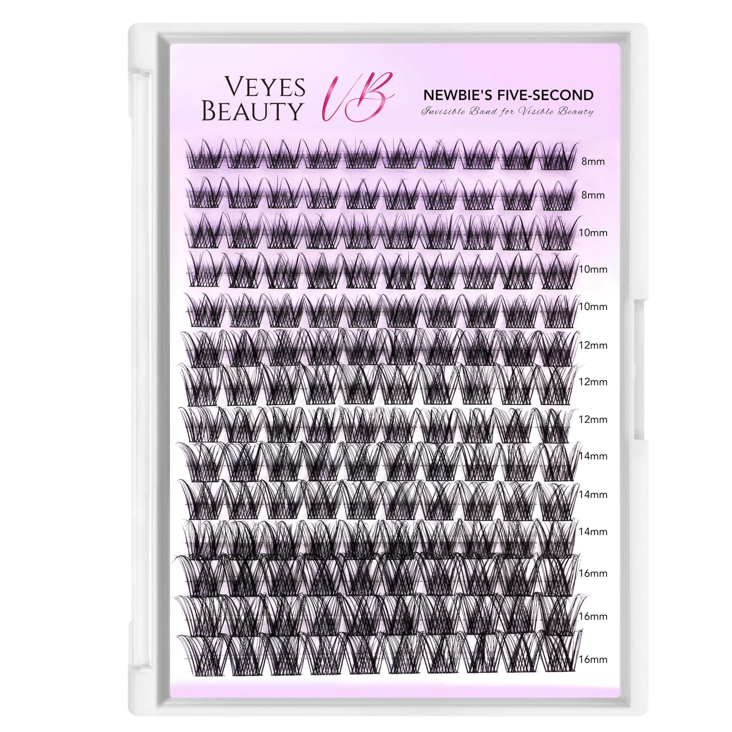 VEYESBEAUTY Newbies Five-Second clusters enable quick, easy lash upgrades.