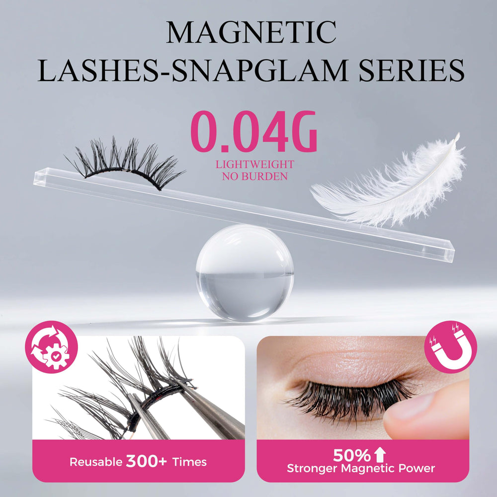 VEYESBEAUTY magnetic lash applicator tool for quick placement.