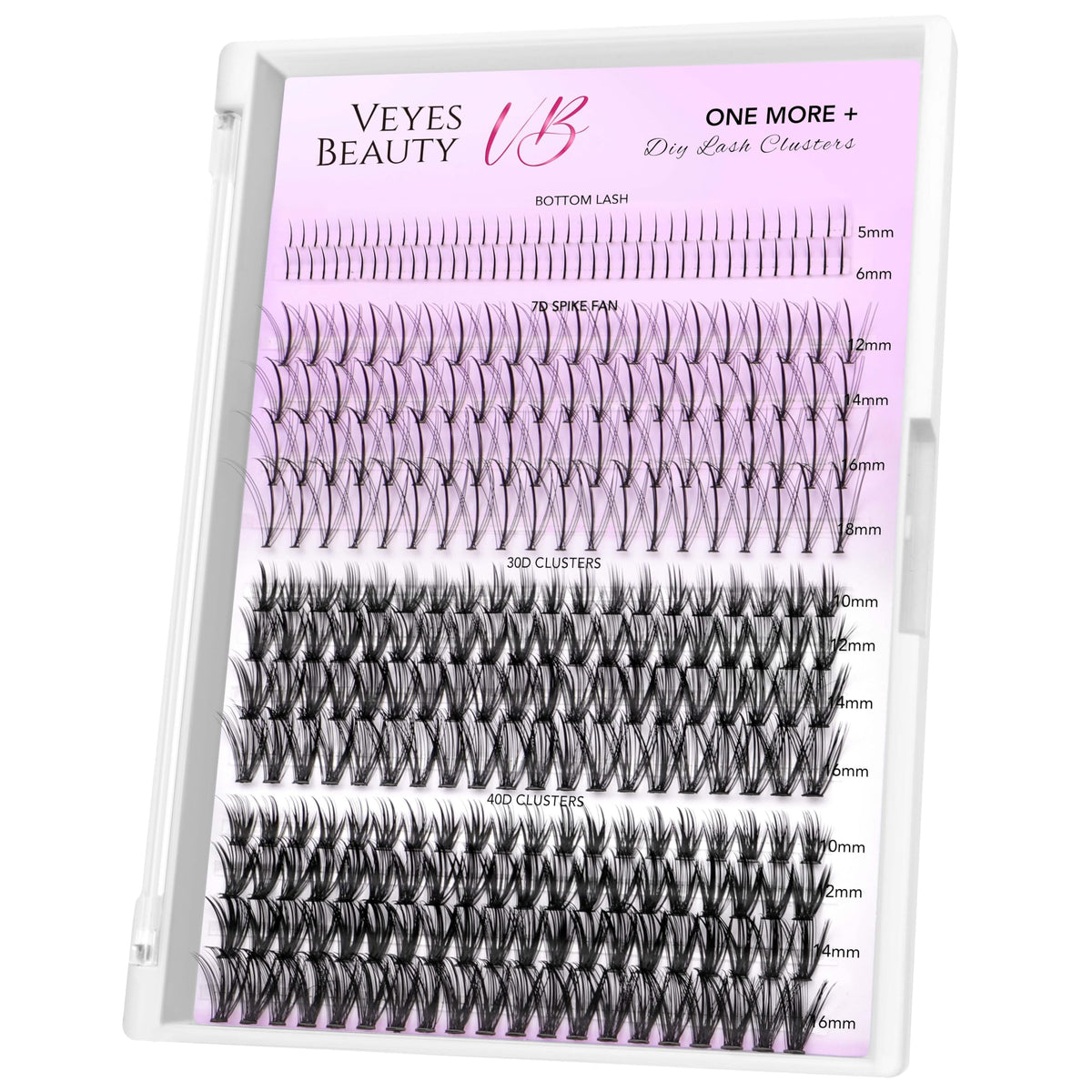 VEYESBEAUTY ONE MORE+ wispy lash tray, lightweight natural volume for daily wear