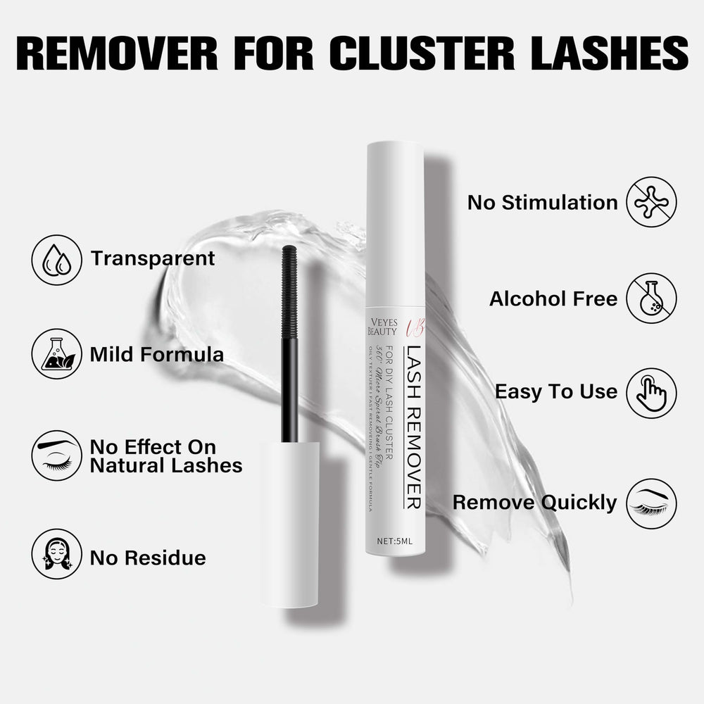 VEYESBEAUTY remover dissolves lash glue in about 30 seconds