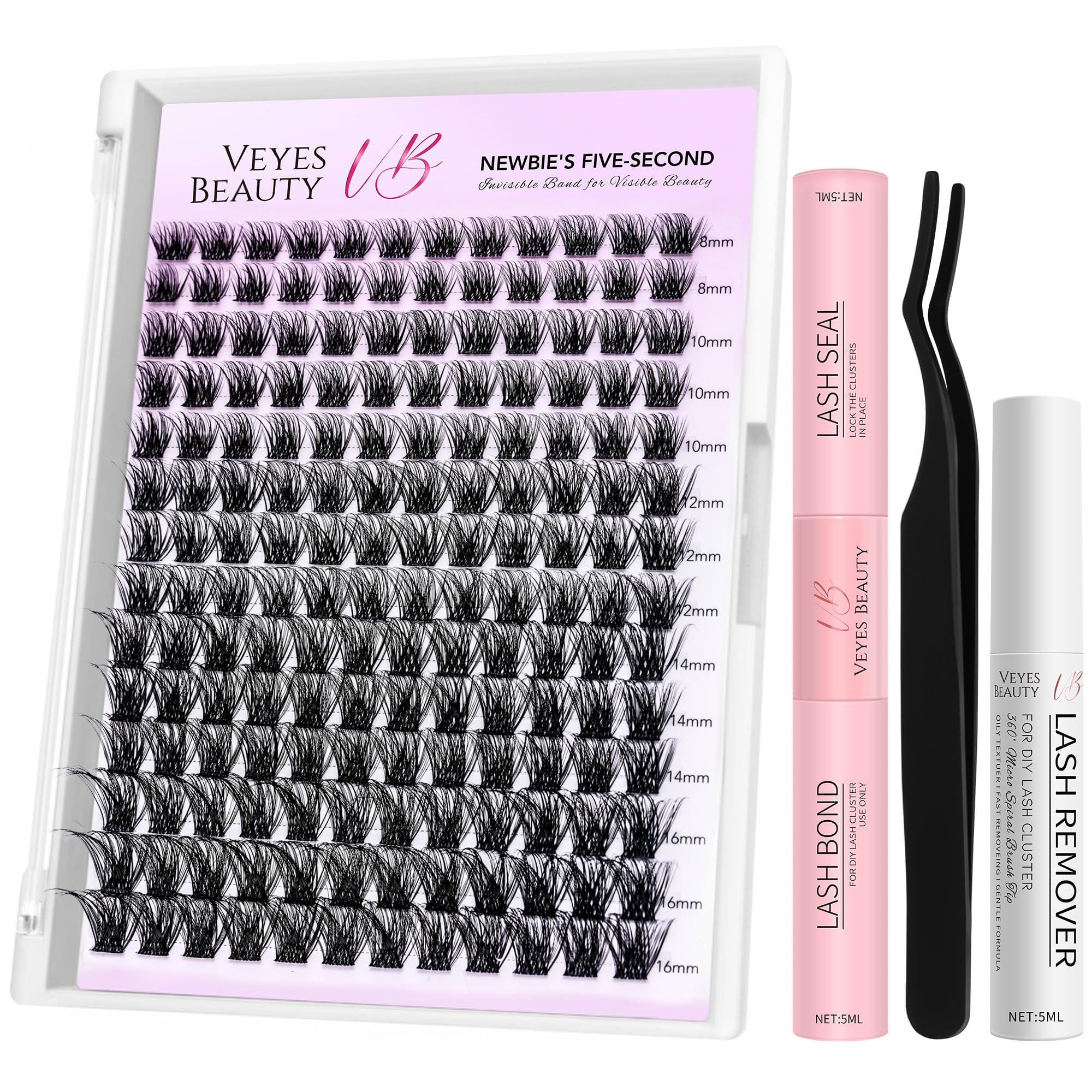 VEYESBEAUTY Siren cluster tray close-up for quick DIY lash looks