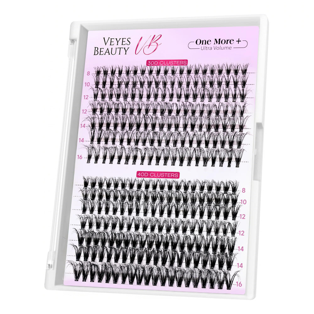 VEYESBEAUTY UltraVolume 30D clusters tray for customizable lash fullness.