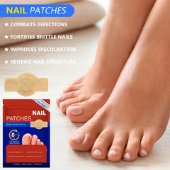 VFFWBB overnight hydrogel patch applied to nails for renewal.