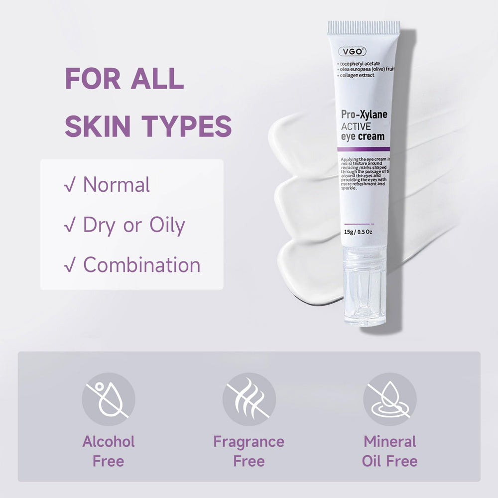 VGO eye cream softens fine lines and crow's feet