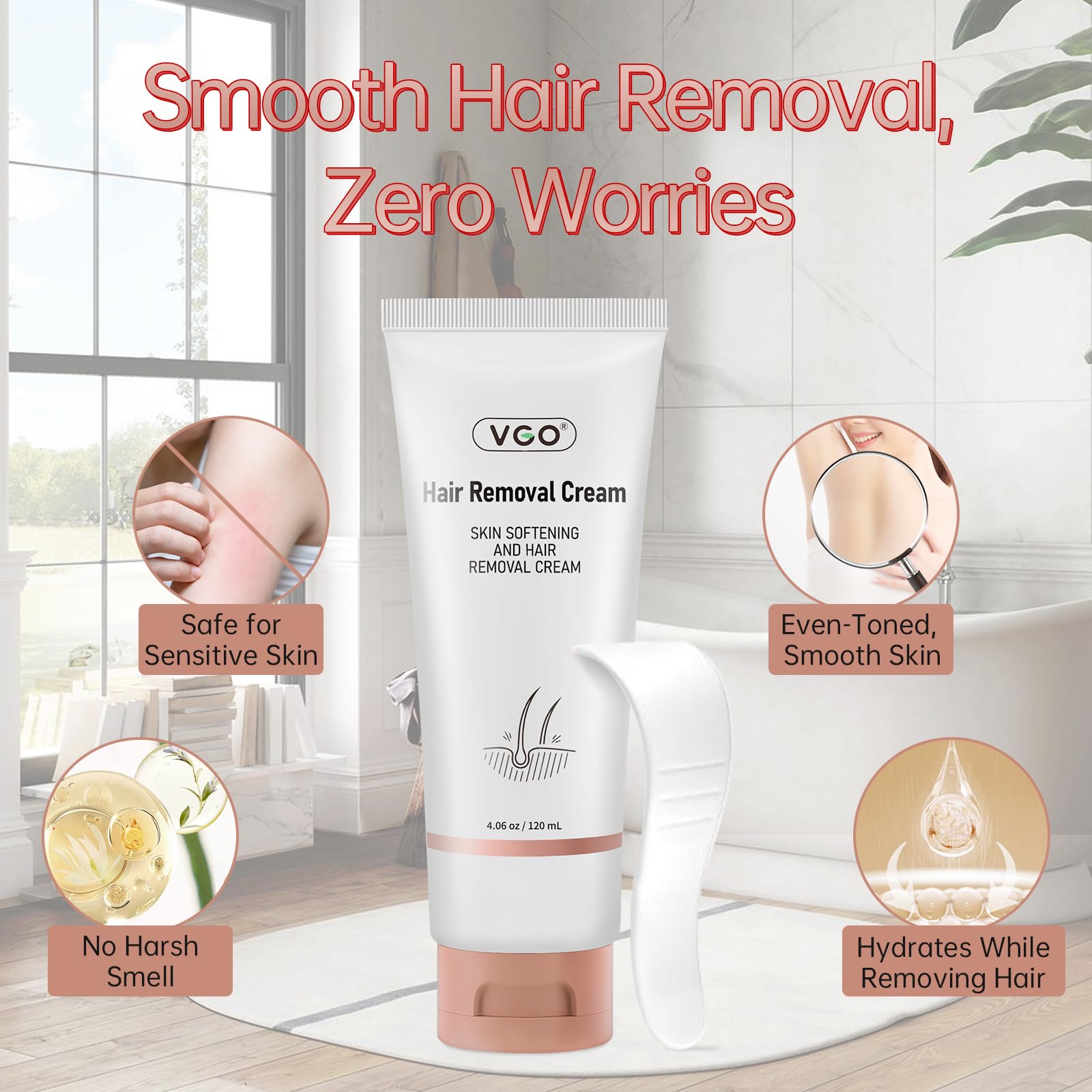VGO packaging for 4oz hair removal cream