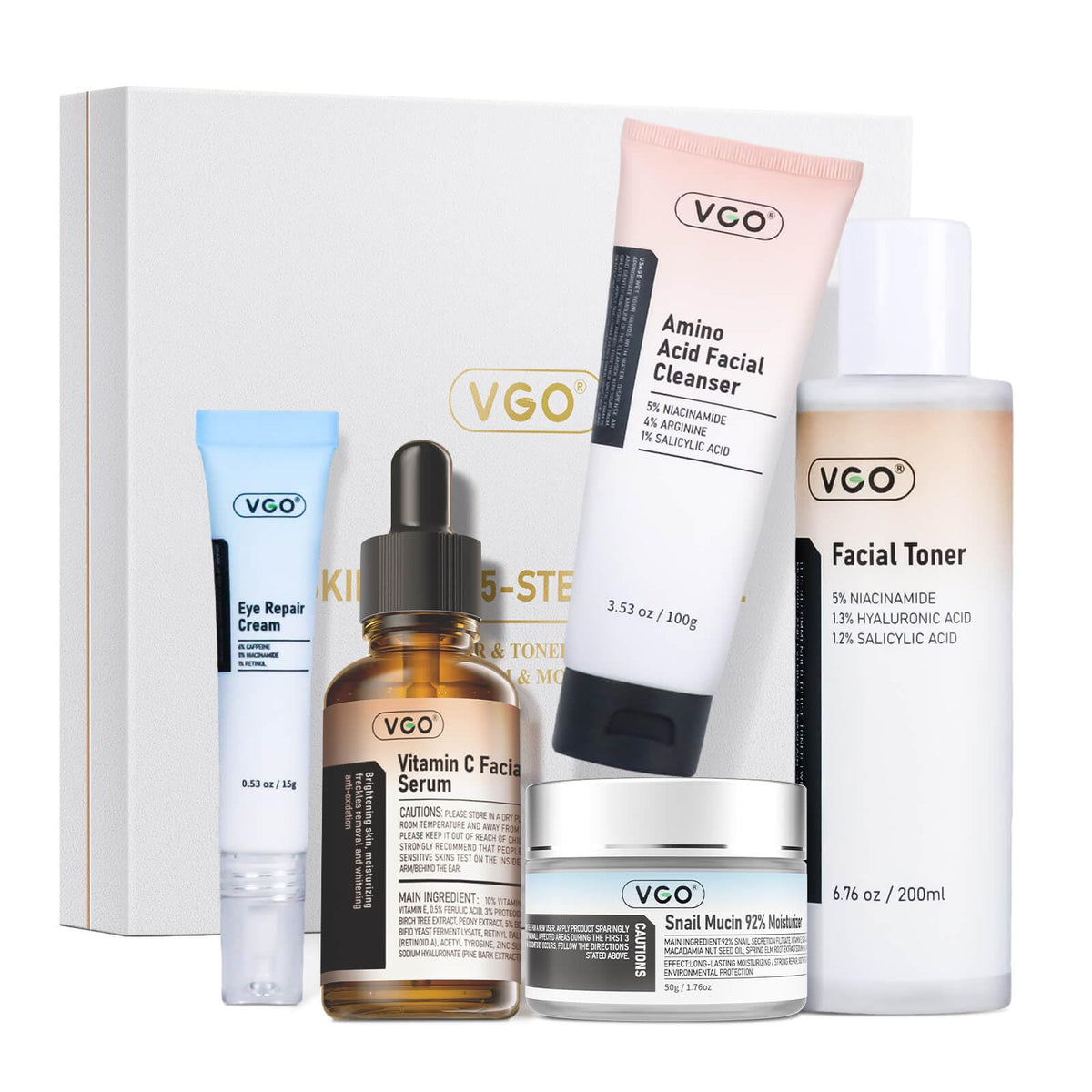 VGO snail mucin moisturizer jar delivering rich hydration for radiant skin.