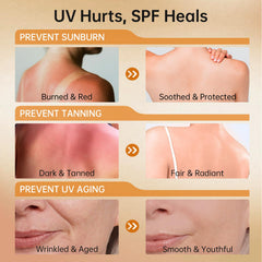 VGO tinted sunscreen demonstrates no white cast for a smooth base.