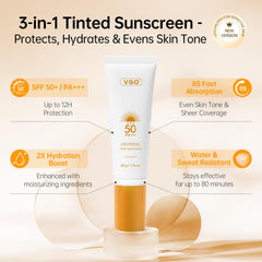 VGO tinted sunscreen swirls on skin for a natural blend.