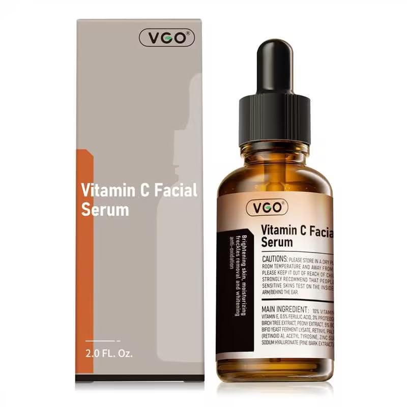 VGO Vitamin C Serum bottle with dropper for deep hydration and radiance.