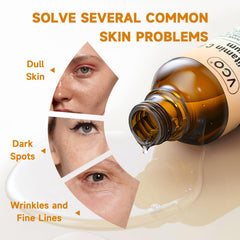 VGO vitamin c serum delivers a lightweight, dewy glow after use