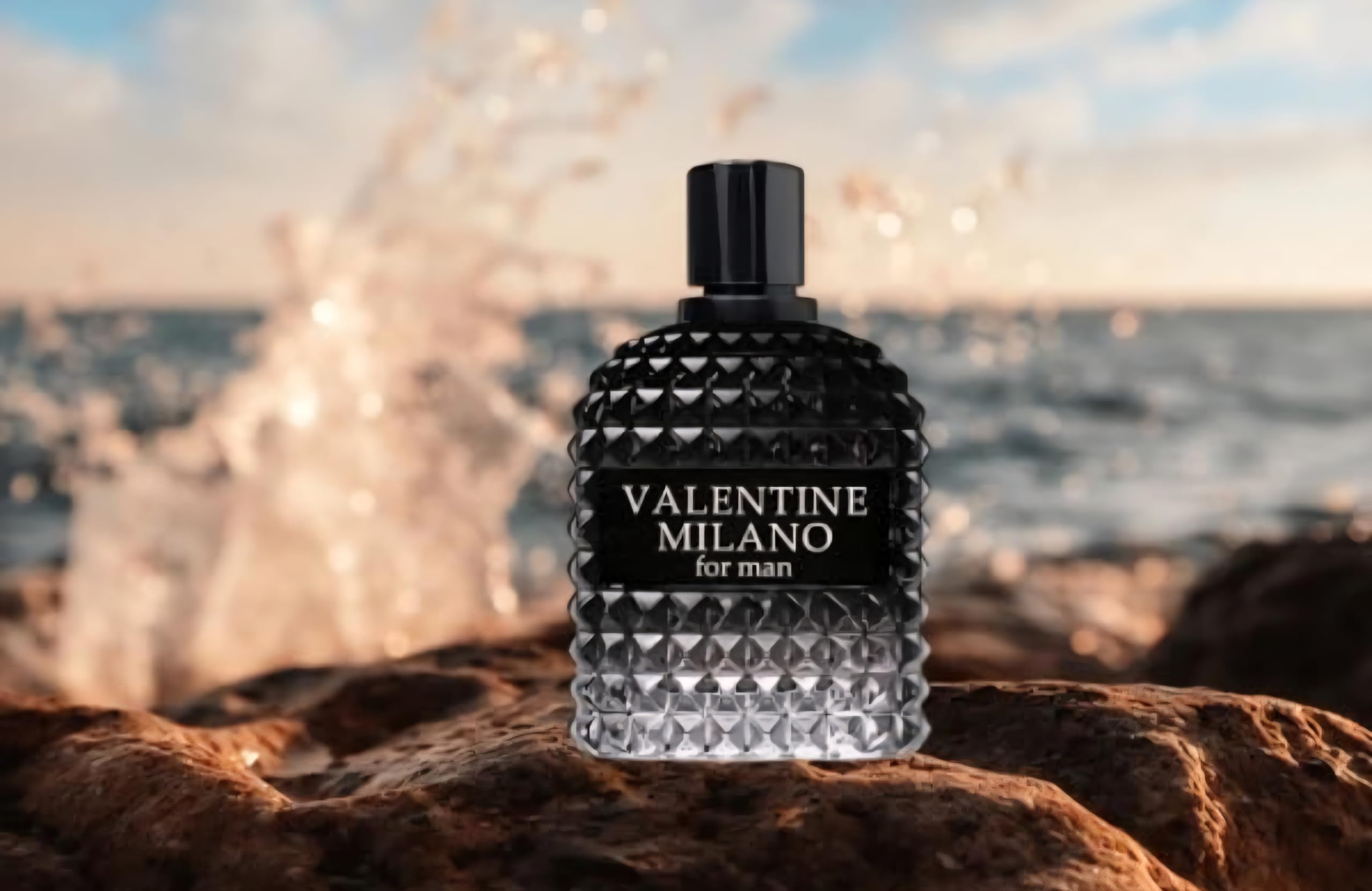 Scent application looks smooth for all-day wear and confidence.