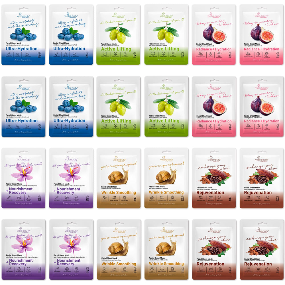 VIABEAUTY collagen hydration mask for a plump, dewy complexion.