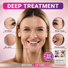 VIABEAUTY hyaluronic acid glow mask delivers deep hydration and smooths fine lines.