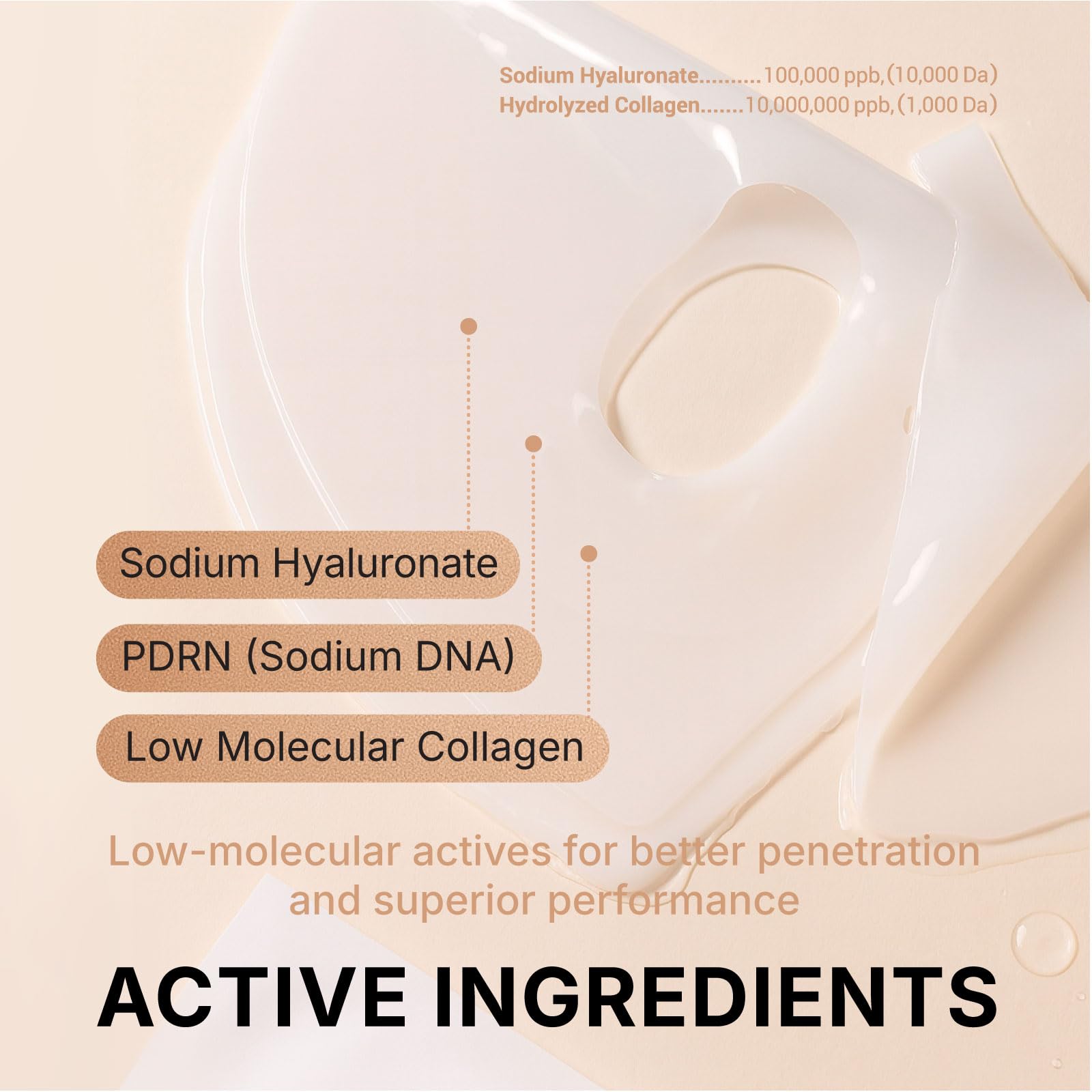 VIABEAUTY Hydrogel melting sheets provide soothing hydration.