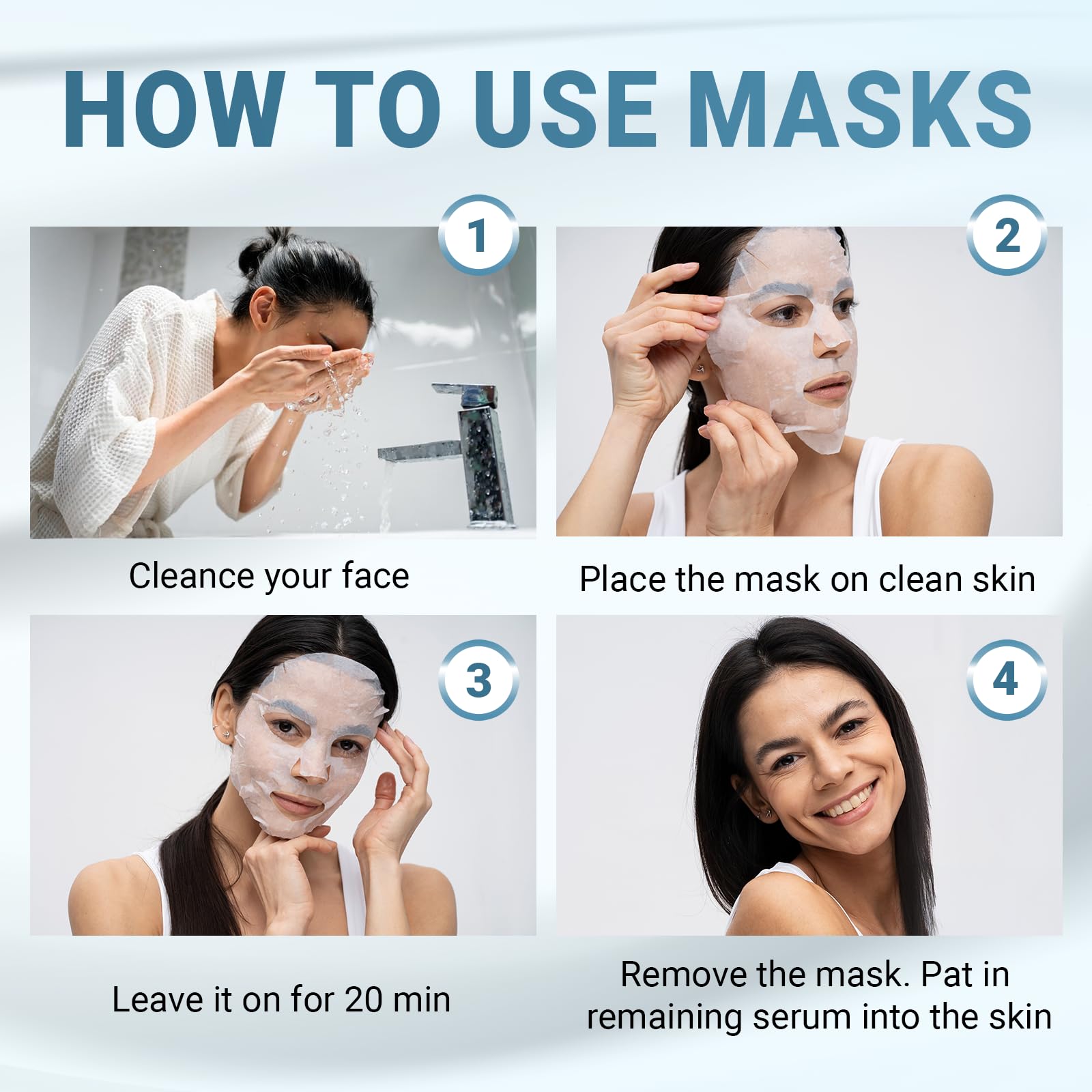 VIABEAUTY masks suitable for all skin types, from dry to oily