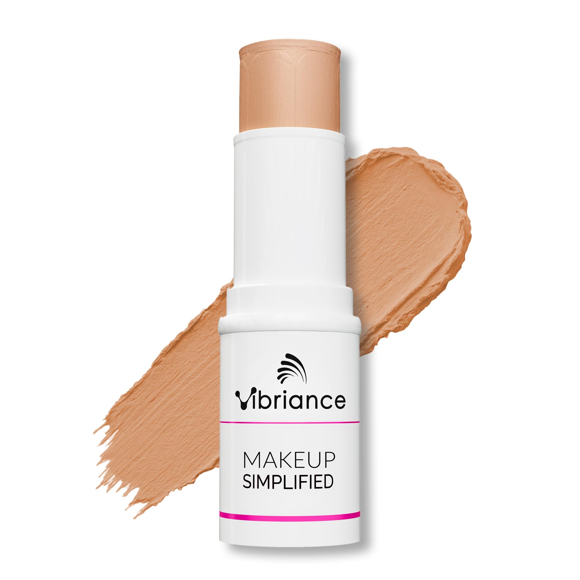 Vibriance Complexion Sticks beige base application delivers smooth, even skin tone on the go.